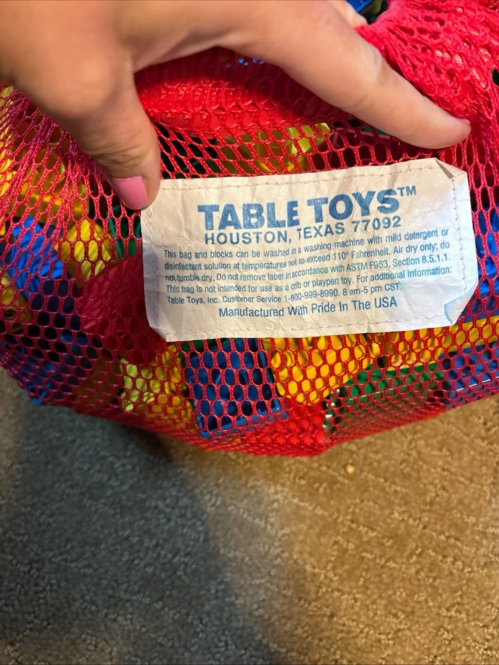 Vintage Authentic “Table Toys” Made in USA Building Blocks